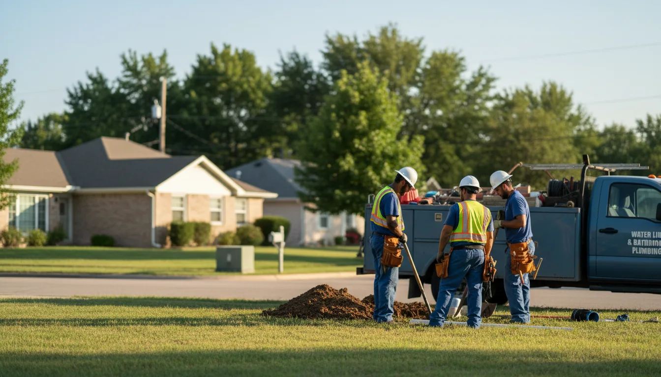 Residential water line and bathroom plumbing service in Lake Mills, IA